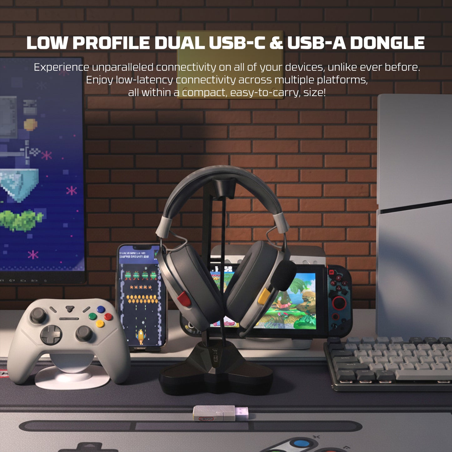 Fantech Super Max Fit Carbon Pro WHG06 Quad Connections Headset Headphone Wireless 2.4Ghz Bluetooth