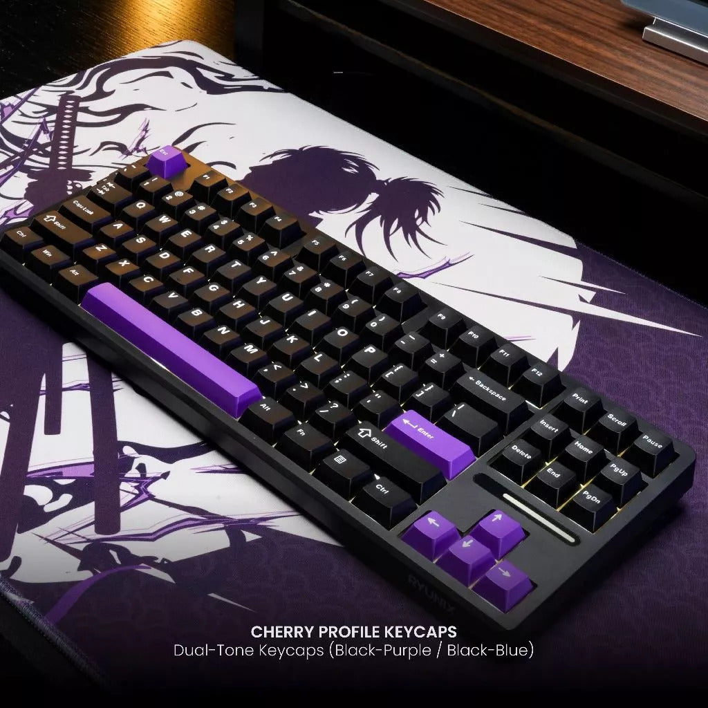 Sades Ryunix Yuzen Keyboard Gaming Mechanical XO-787 TKL Hot Swap Gasket Tri Mode Connection