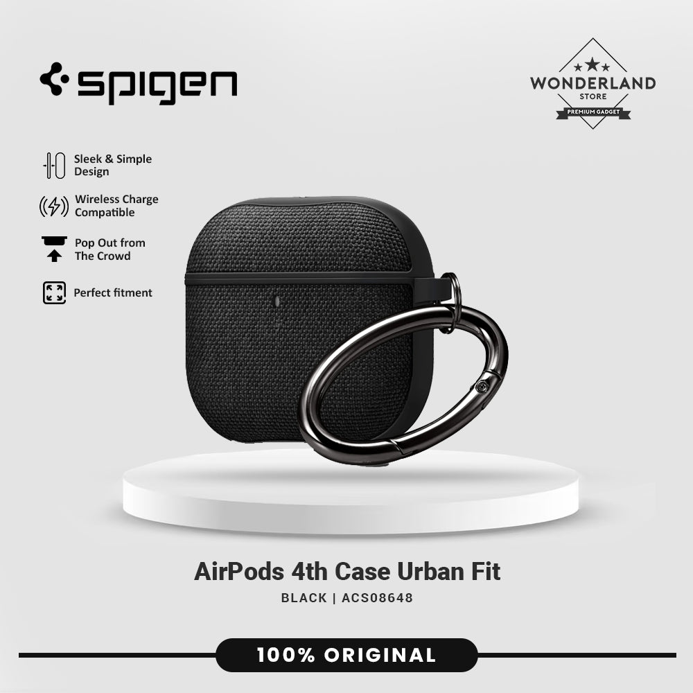 Spigen Case Airpods Gen 4 Spigen Urban Fit Hardcase Cover Fabric Anti Crack Shock Slip Casing
