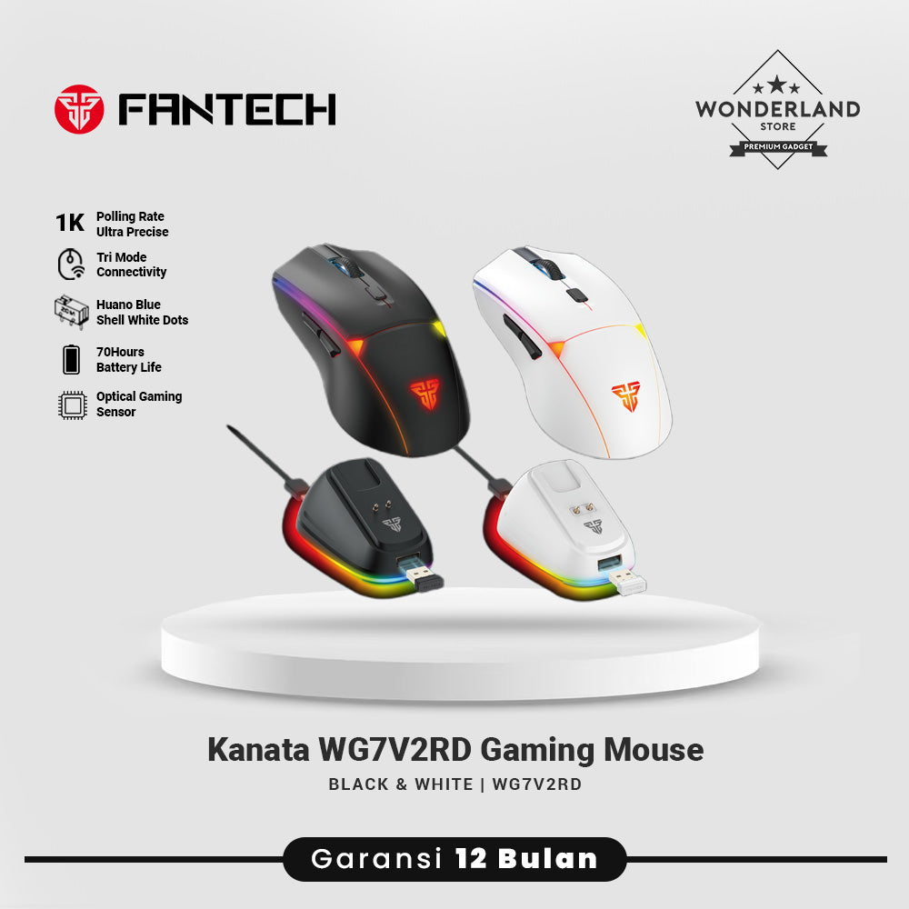 Fantech CRYPTO II WG7V2RD Wireless Gaming Mouse With RGB Gaming Optical Sensor