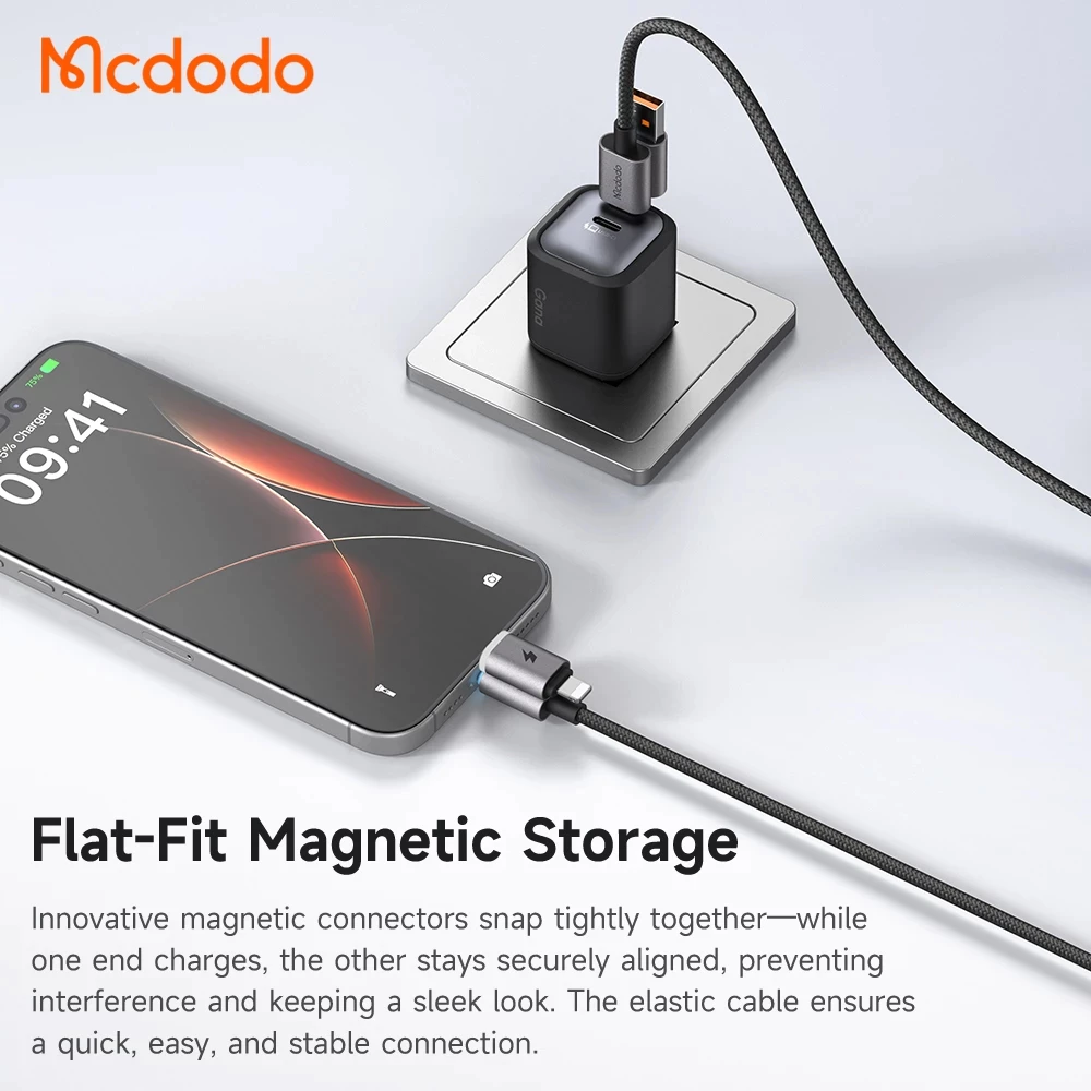 Mcdodo Kabel Magnetic 4 in 1 USB A + Type C To USB-C Lightning Fast Charging 60W For iPhone Android