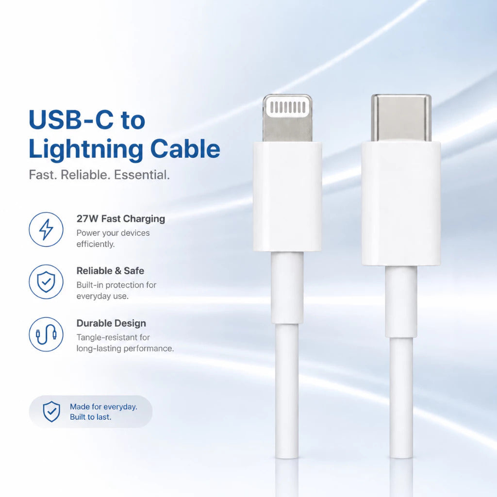 OnPrime Kabel Data USB-C to Lightning Cable 27W Wood Series Premium PVC Material
