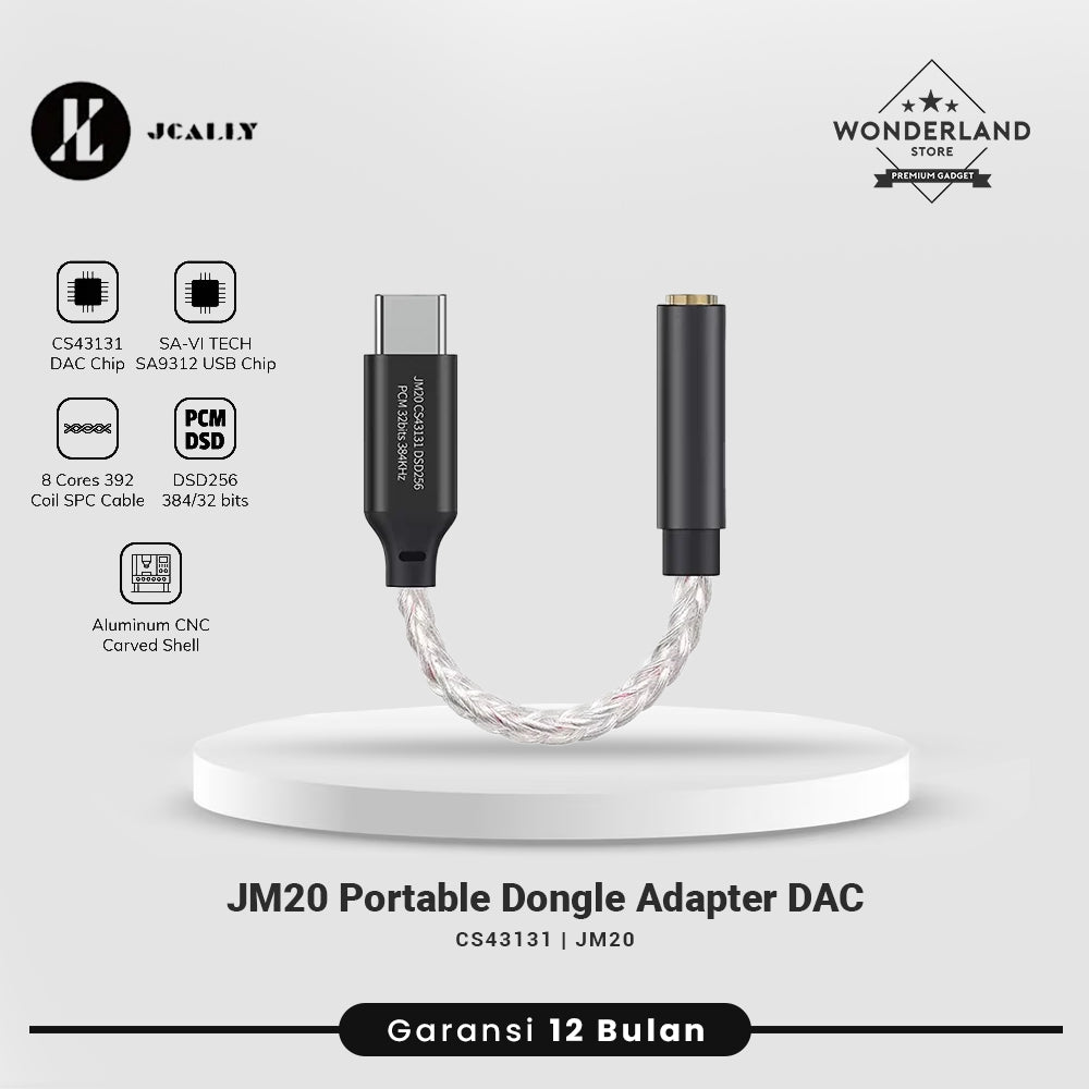 Jcally JM20 / JM 20 Portable Dongle Adapter USB DAC / AMP CS43131