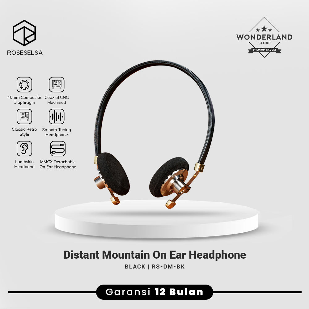 Roseselsa Distant Mountain 40mm Dynamic Driver Classic Retro On Ear Headphone
