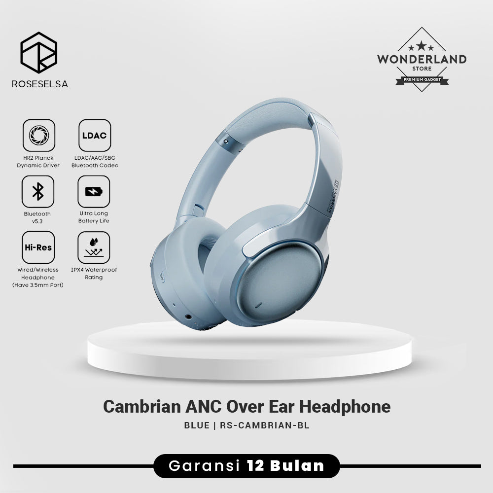 Roseselsa Cambrian Bluetooth Wireless Headphone ANC HR2 Planck Dynamic Driver