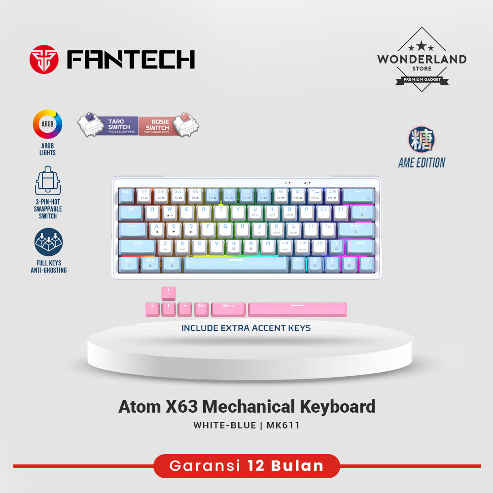 Fantech Atom X63 / X83 MK611 MK612 Wired Mechanical Gaming Keyboard Ame Edition