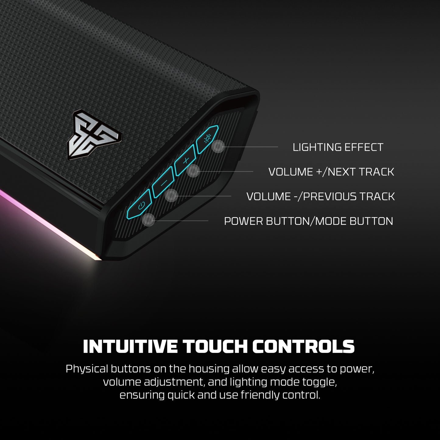Fantech Groove Bar BS162 / BS-162 Speaker Wireless Gaming Bluetooth RGB Minimalist Portable Super Bass