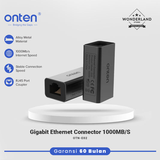 Onten Barrel Connector Ethernet Extender FTP Network RJ45 Cat8 Cat7 Cat6 Cat5 1000Mbp OTN-E02