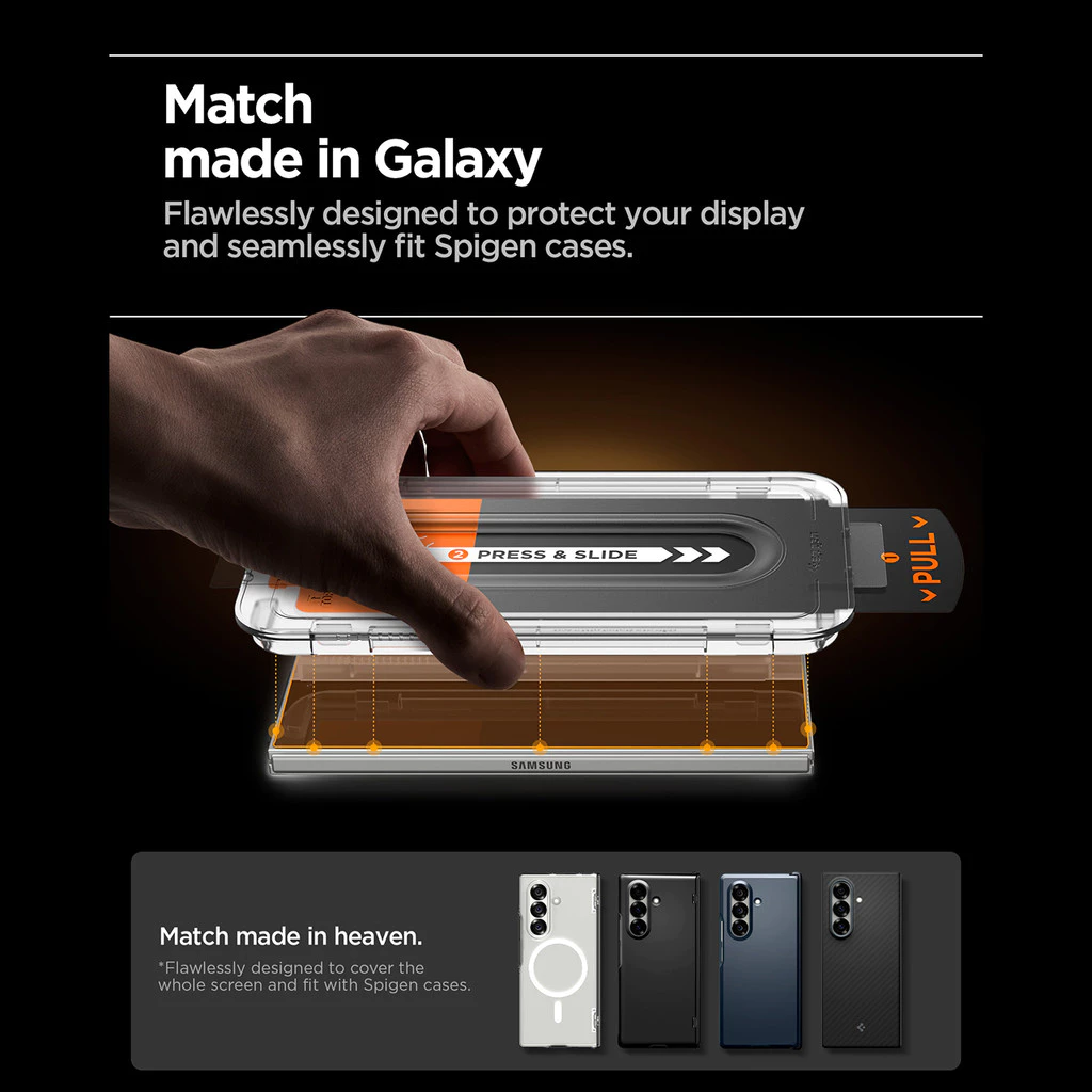 Spigen Tempered Glass Samsung Galaxy Z Fold 7 Glass tR EZ Fit Pro HD 9H Clear Anti Gores Scratch