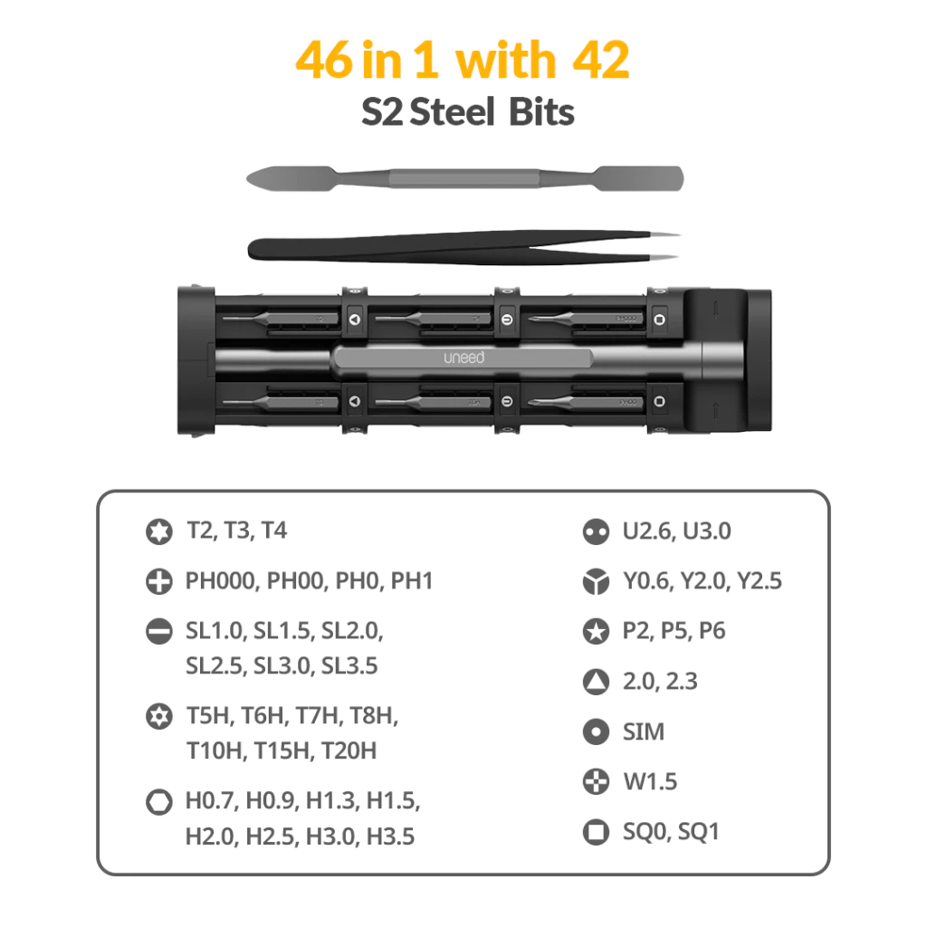 Uneed Precision Screwdriver Kit 31in1 51in1 Premium Obeng Set - USD604 / USD603N