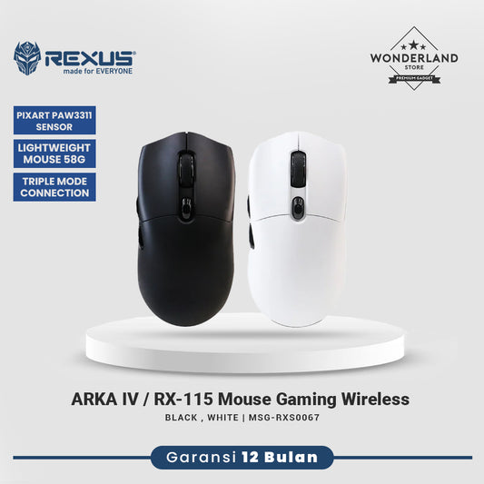 Rexus ARKA IV / RX-115 Mouse Gaming Wireless Triple Connection PAW3311