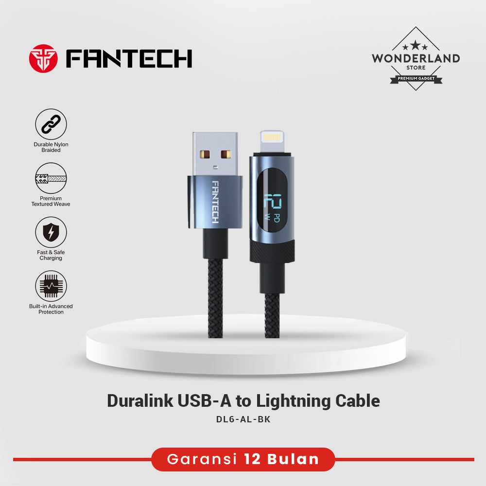 Fantech Duralink DL6 USB-C to Lightning 27W / USB-A Fast Charging LED Indicator