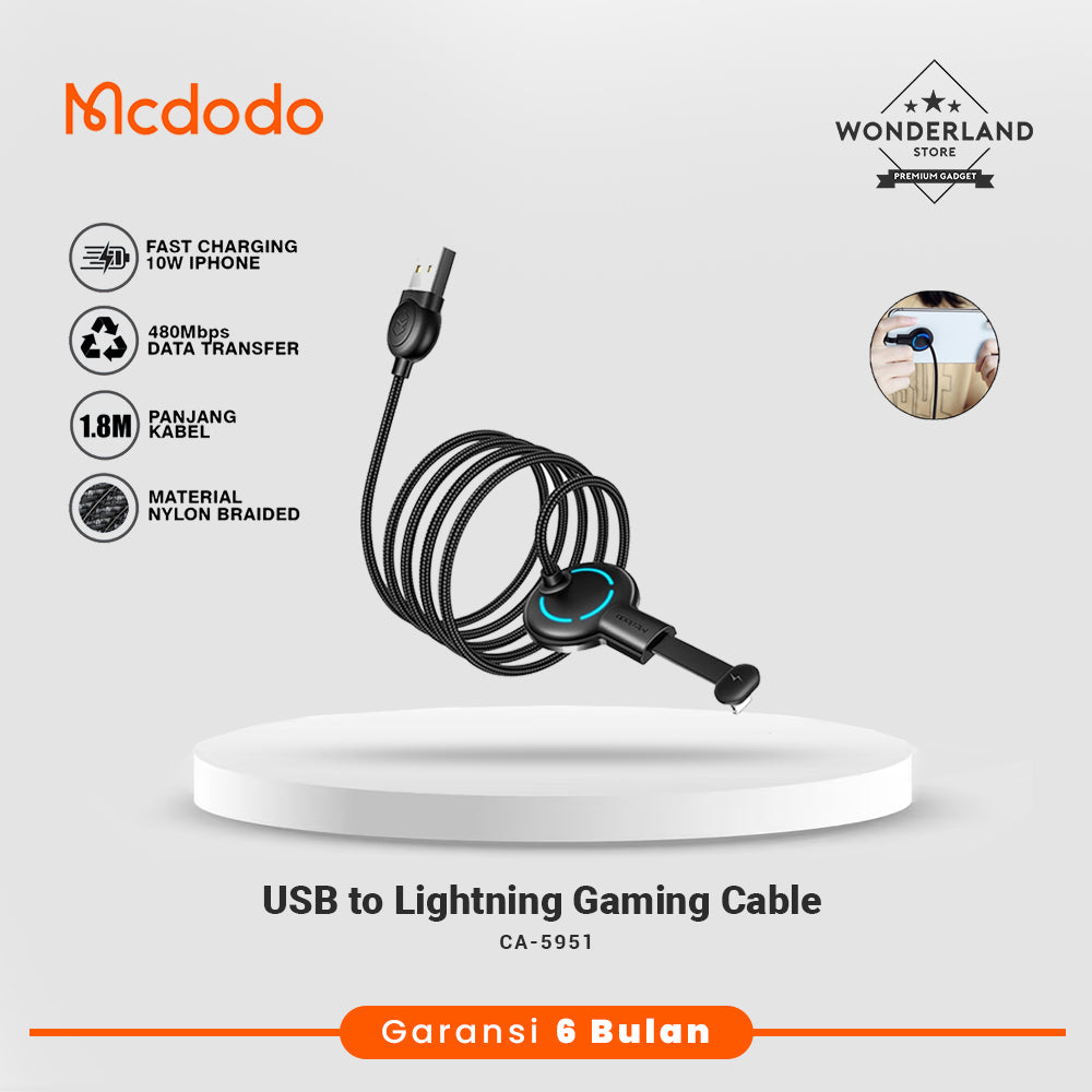 Mcdodo Kabel USB to Lightning Gaming Fast Charging 1.8M CA-5951