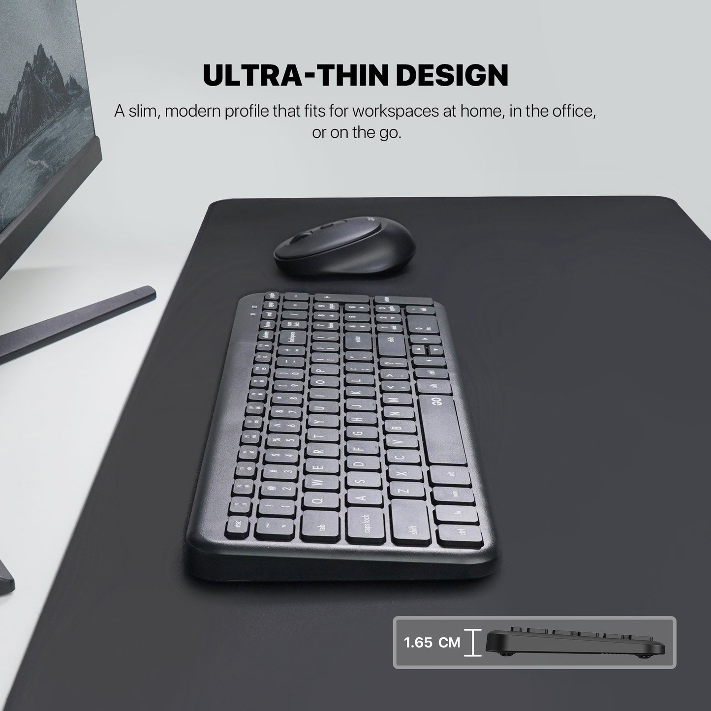 Fantech GO WK901 Combo Keyboard + Mouse Office 2.4GHz Wireless Silent 99 Keys & Clicks