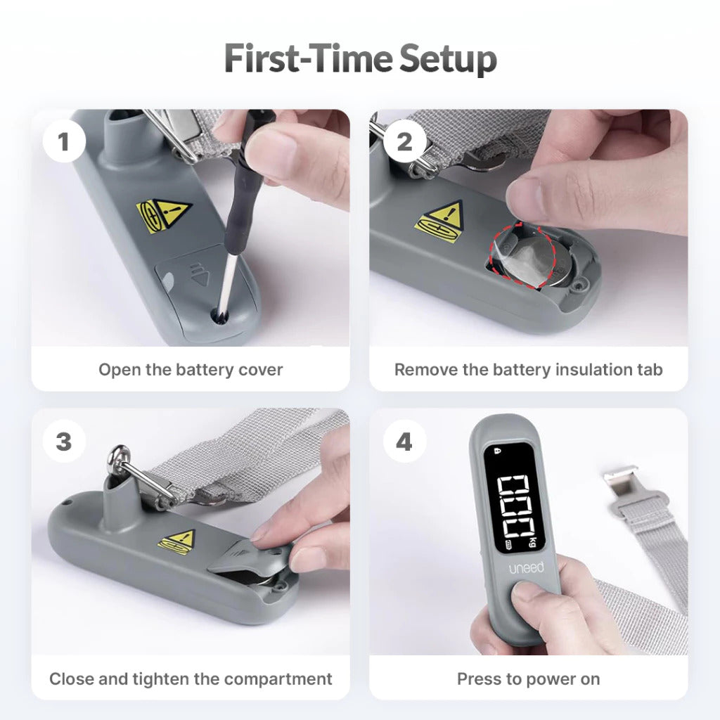 Uneed Timbangan Koper Digital Travel LCD 50kg - Mini Portable Digital Luggage Scale - USC201