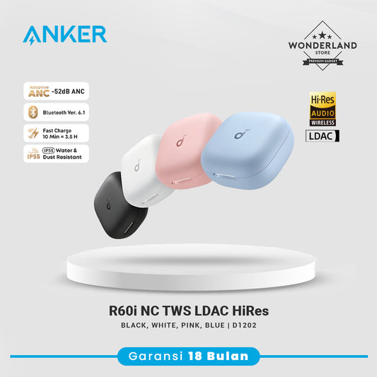 Anker Soundcore R60i NC LDAC ANC Hi-Res AI Translation Real Time Low Latency Bluetooth 6.1 TWS