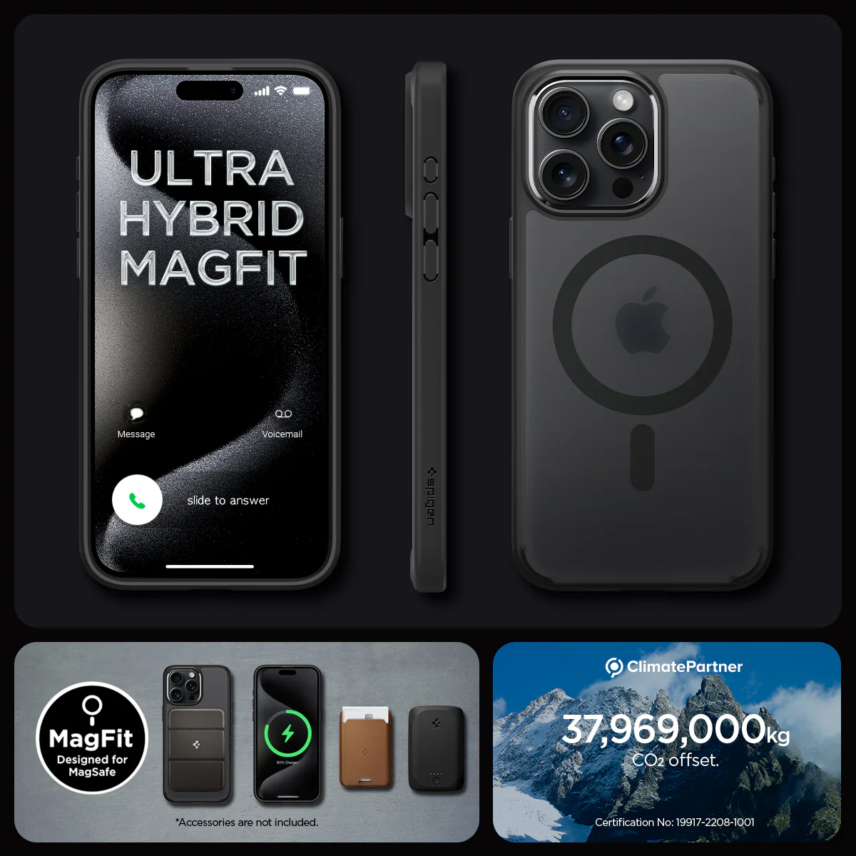 Spigen Case for iPhone 15 Series Spigen Ultra Hybrid MagFit MagSafe Anti Shock 15 Pro Max