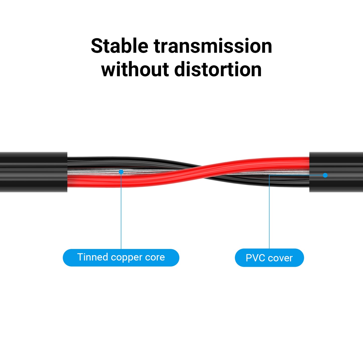 Vention Kabel AUX 6.35mm to Jack Audio 3.5mm TRS Cable - BAB