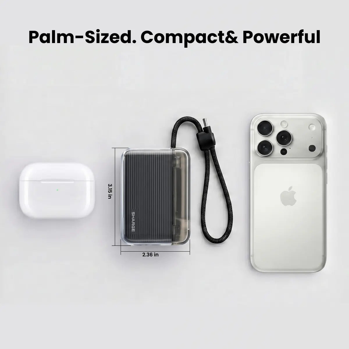 Sharge Flow 2 Powerbank 22.5W 10000mAh PD Built in Cable Fast Charging