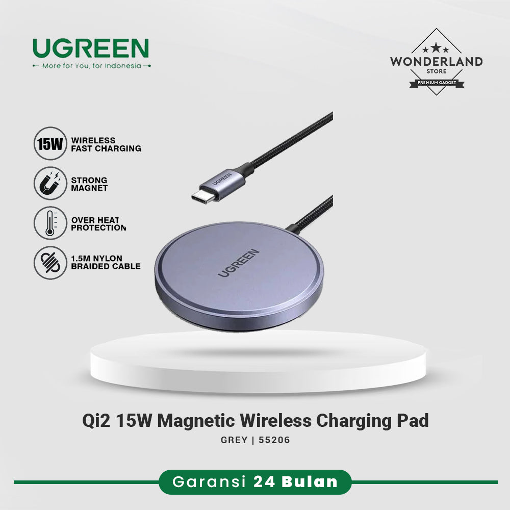 Ugreen Wireless Charging Pad Magsafe Qi2 Magnetic Wireless Charger Fast Charging 15W