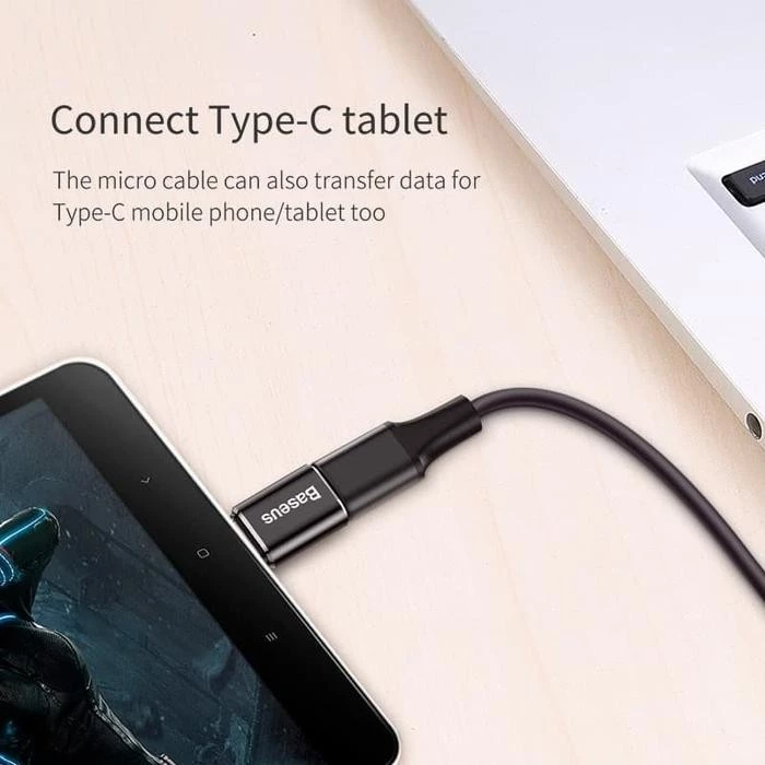 Baseus Mini Micro USB Femato USB-C Male Adapter Converter - CAMOTG-01