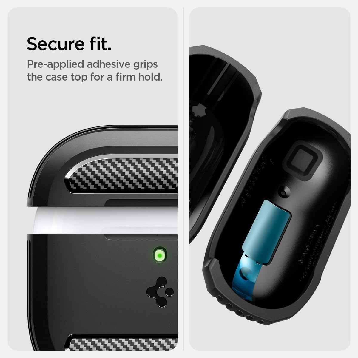 Spigen Case AirPods Gen 4 Spigen Rugged Armor Carbon Anti Shock Case Airpods 4