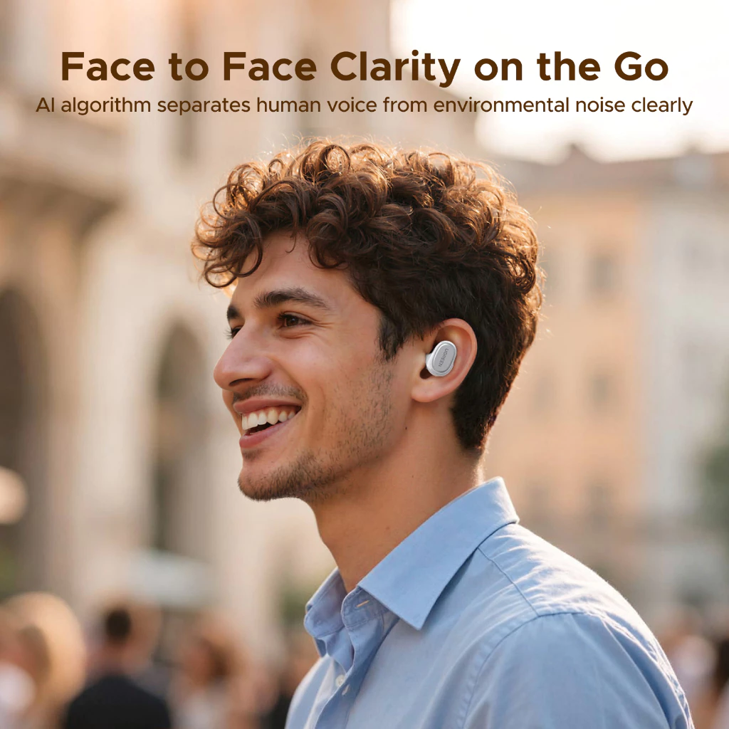 Ugreen Dots TWS Earphones Bluetooth 6.0 AI Clear Call Earbuds with Big Bass Headphones Wireless