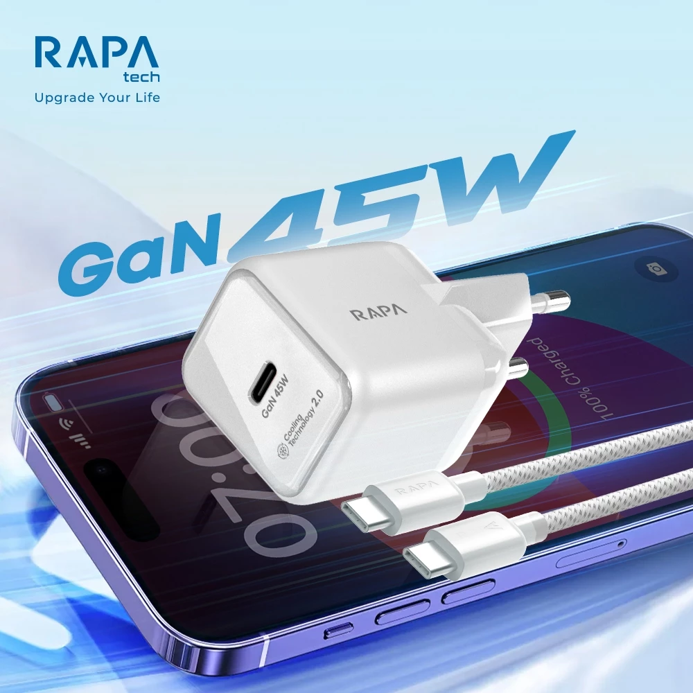 RAPAtech Power Zen 35W 45W Charger Set iPhone 16 17 Series with Ice Cooling2.0 Technology