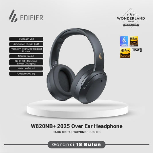 Edifier W820NB Plus 2025 New Version Wireless ANC Over-Ear Headphone W820NB+ 2025
