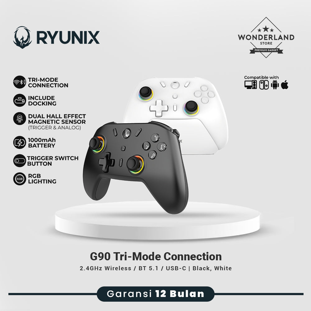 Sades Ryunix G90 Gamepad Hall Effect Tri Mode Gaming Controller