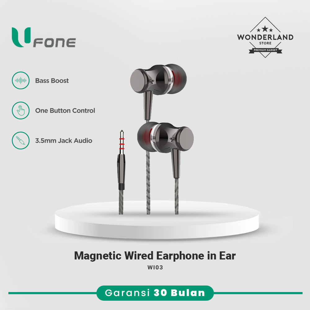 U1me x Ufone Wired Earphone In Ear Jack 3.5 / USB-C Stereo Headset Bass Boost WI03 WI04-C