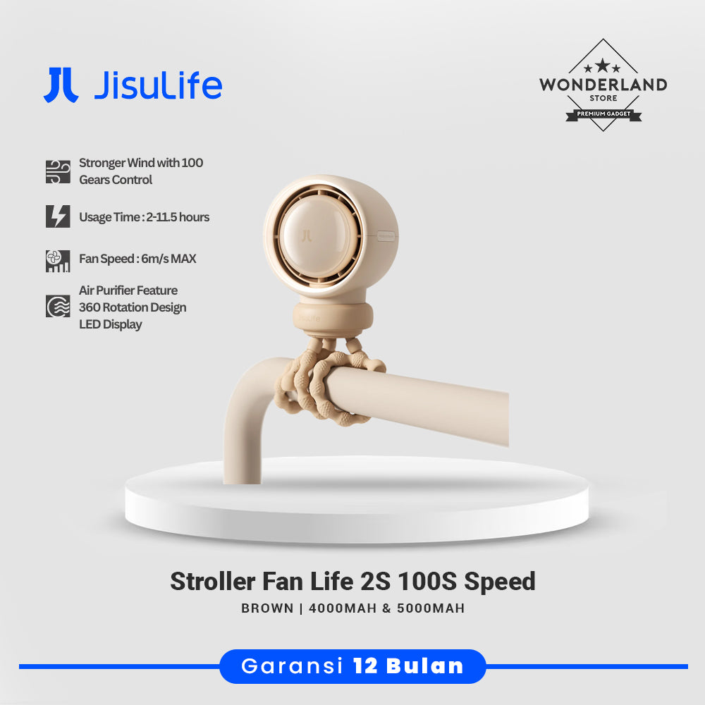 Jisulife Stroller Fan Life2S 5000mAh Handfan Portable High Speed