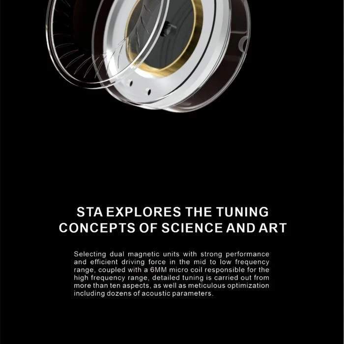 EarAcoustic STA Pro Ultra Dual Magnetic Graphene Diaphragm Driver IEM In Ear Monitor Earphone