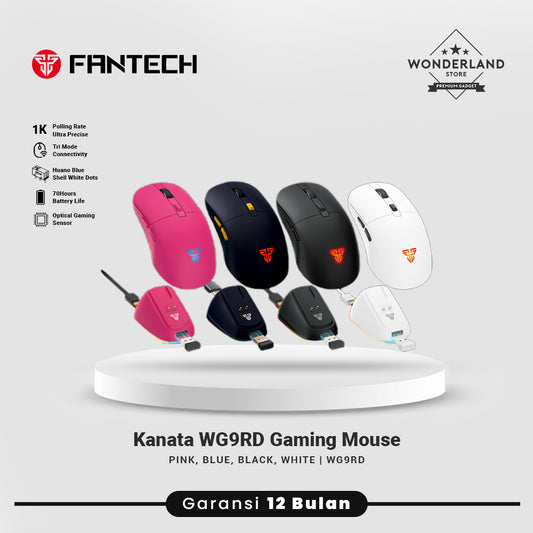 Fantech Kanata WG9RD / WG9-RD / WG-9 RD Kanata Wireless Gaming Mouse ARGB with Docking