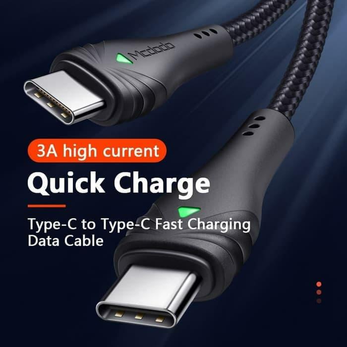 Mcdodo Kabel Data USB-C to C 60W 1.5M PD PPS SFC with LED Indicator