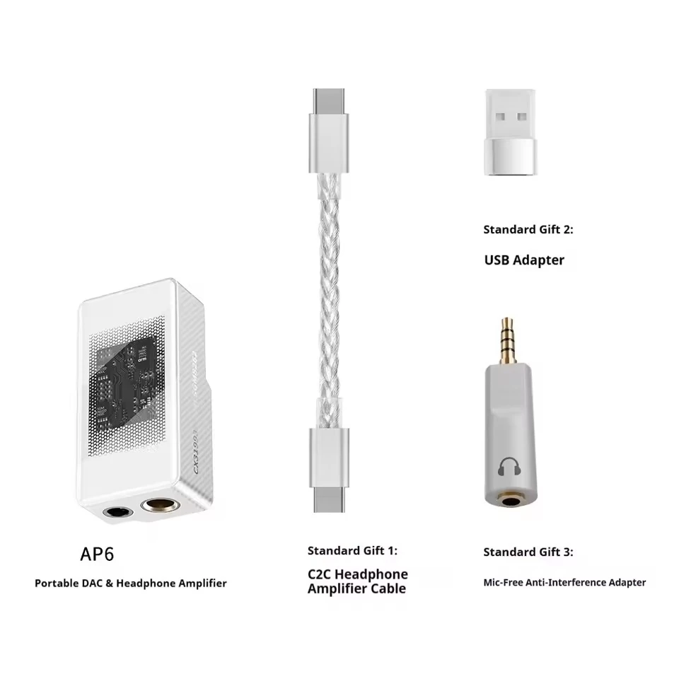 Jcally × Crinacle AP6 Portable DAC Amplifier Jack 3.5mm Balanced 4.4mm