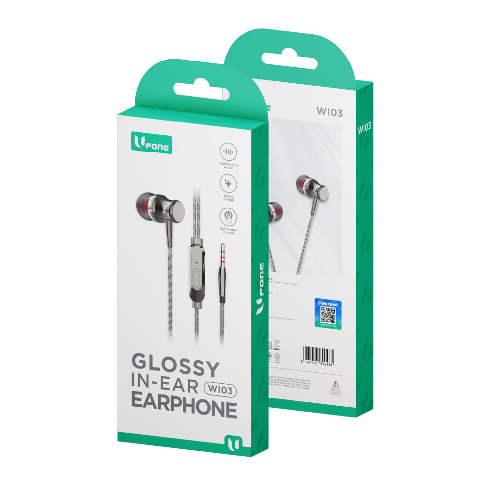 U1me x Ufone Wired Earphone In Ear Jack 3.5 / USB-C Stereo Headset Bass Boost WI03 WI04-C