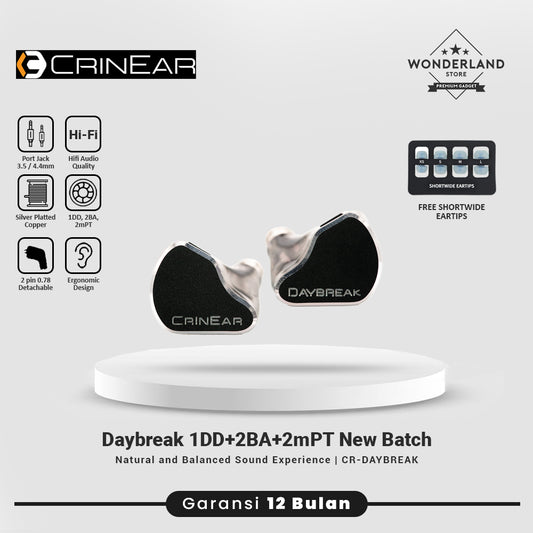 CrinEar Daybreak day break 1DD+2BA+2mPT In Ear Monitor Earphone 0.78mm 2pin