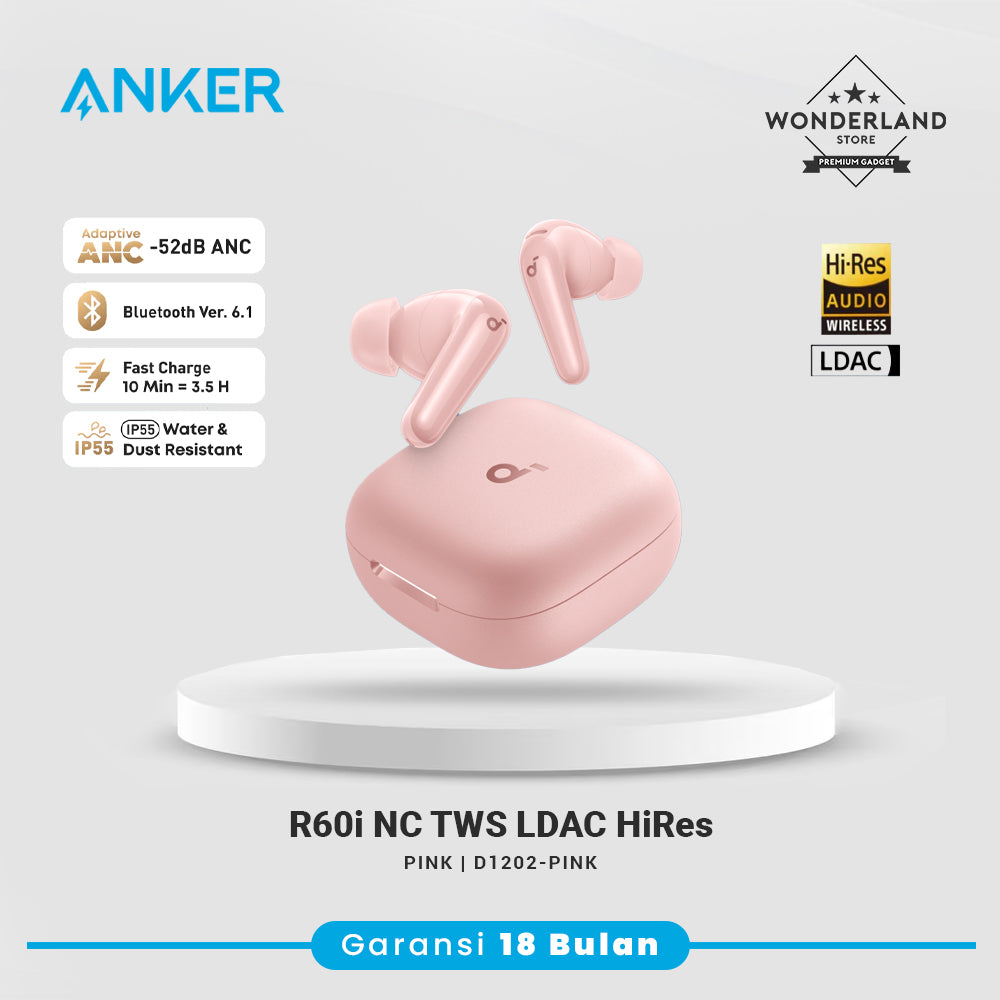 Anker Soundcore R60i NC LDAC ANC Hi-Res AI Translation Real Time Low Latency Bluetooth 6.1 TWS