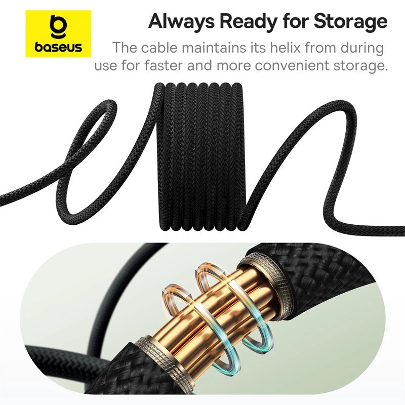 Baseus Tungsten Magnetic USB-C to C 100W Kabel USB-C Nylon Braided Zinc Alloy