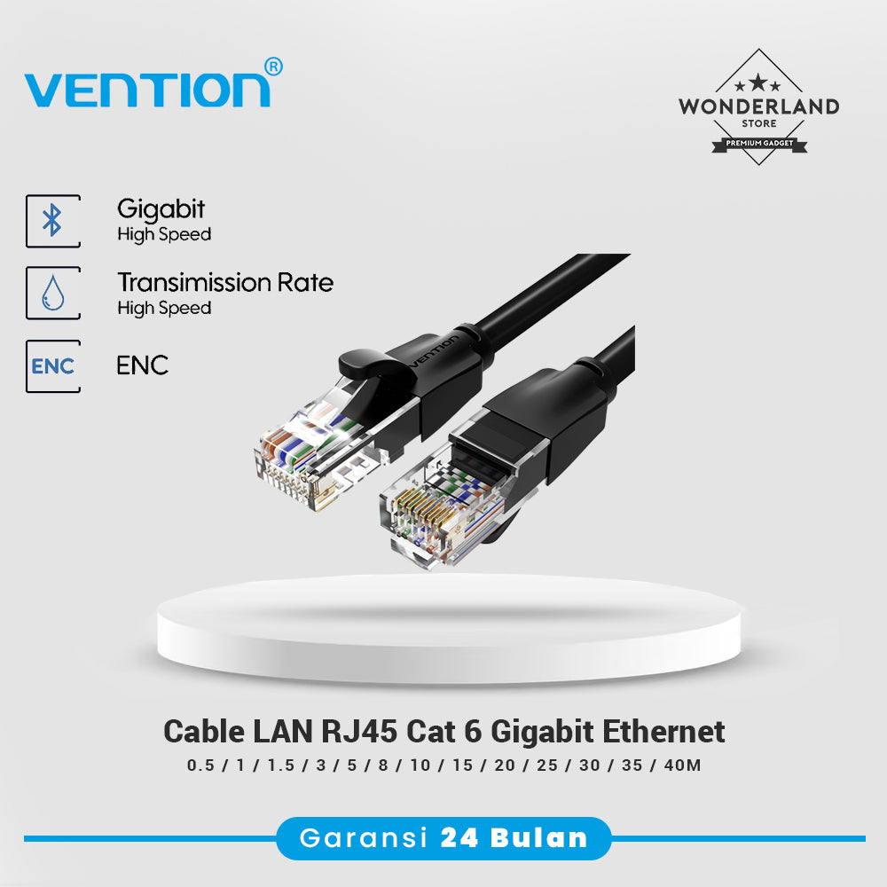 Vention Cable LAN RJ45 Cat 6.UTP Patch Gigabit Ethernet 10M 15M 20M 25M 30M 40M IBE