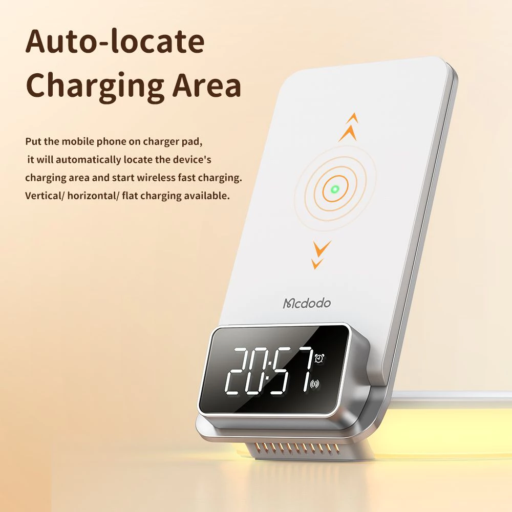 Mcdodo Premium Stand Holder Wireless with Night Light Fast Charging 15W CH-1610
