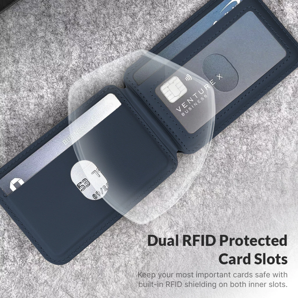 Uneed MagSafe Phone Stand with RFID Leather Slim Card Wallet - UPH918