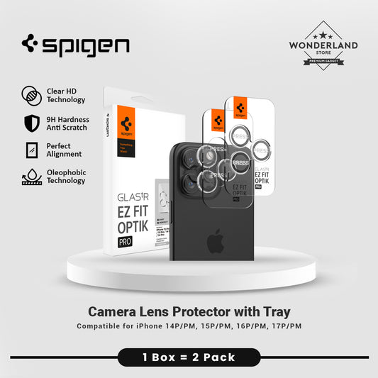 SPIGEN Pelindung Kamera iPhone 17 16 15 14 Pro Max GlastR Optik Pro Camera Lens Protector Anti Scratch Gores Cover