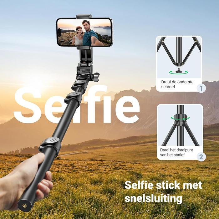 Ugreen Bluetooth Selfie Stick with Tripod Stand Rechargeable Foldable 45301