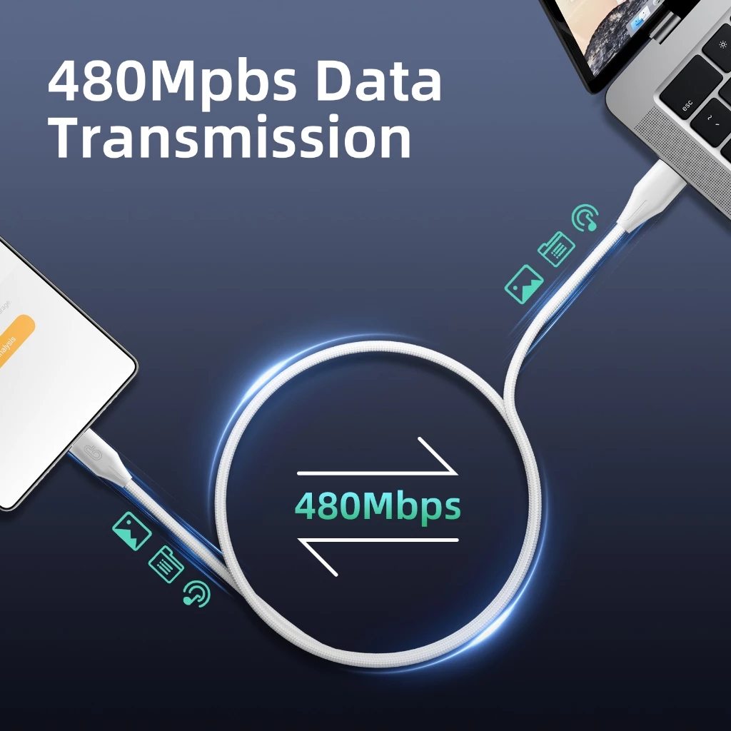 OnPrime Kabel Data USB-C 6A Flash Charge For VIVO, IQOO 33W 44W 66W 120W Max