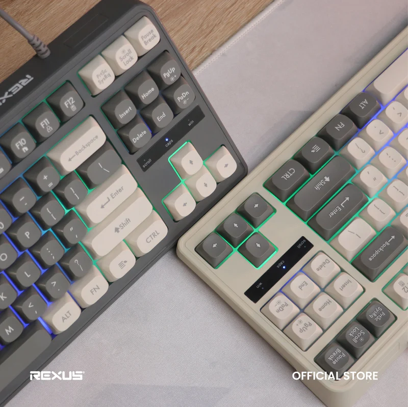 Rexus K87M / K87-M TKL Wired Membrane Gaming Keyboard Two Tone Color