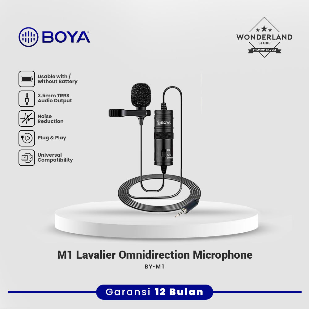 Boya M1 M1S Lavalier Wired Microphone Mikrofon BY- M1 / M1S / M1 Pro ll Cable Clip Omnidirection