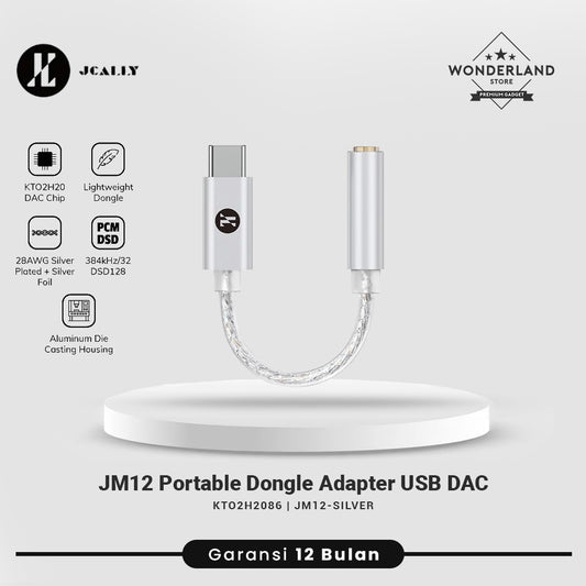 Jcally JM12 Portable Dongle Adapter USB DAC / AMP KTO2H20 Chipset