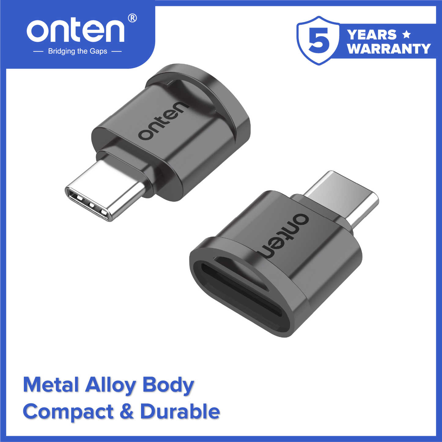 Onten Card Reader TF/Micro SD USB-C Multi Device Compatible OTN-CR533